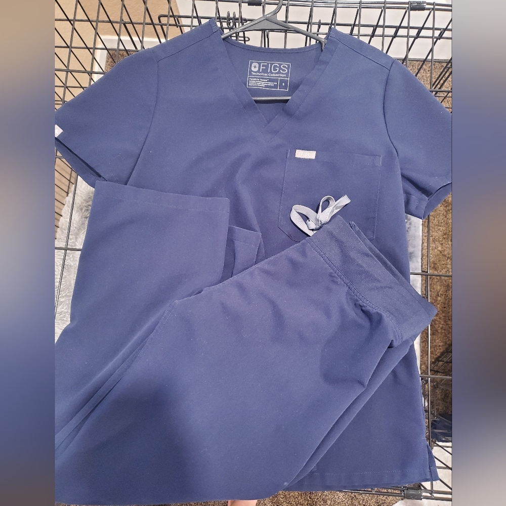 FIGS Womens Navy Blue Scrub Set